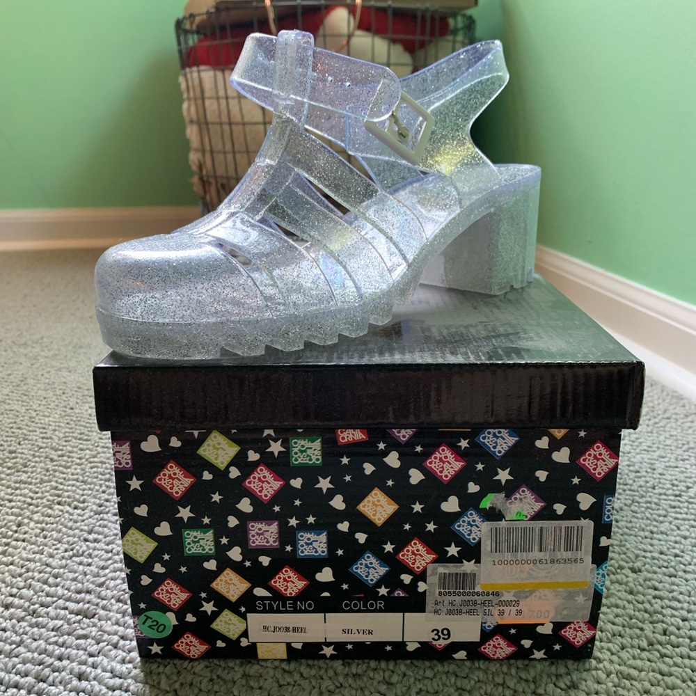 NWT Colors of California Jelly Heel Sandals